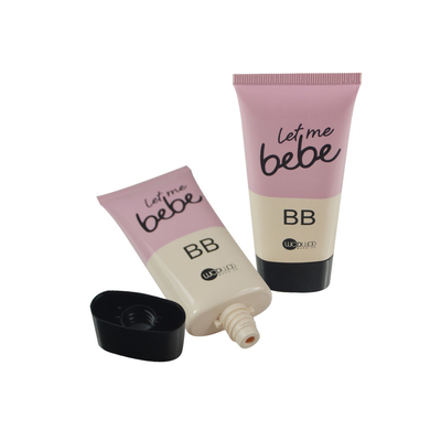 High quality custom PE plastic cosmetic container packaging soft tube for facial cleaner/lotion with flip lid
